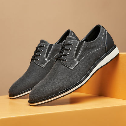 Men’s Vintage Breathable Canvas Lace-Up Shoe