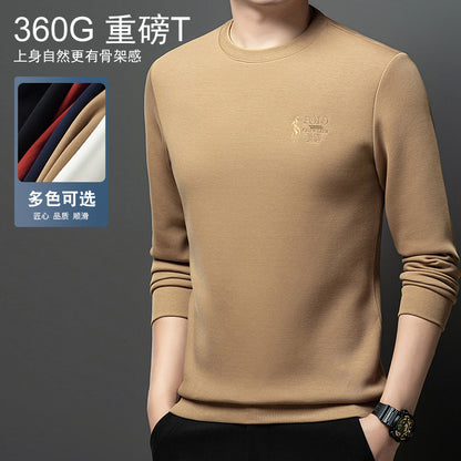Men’s Embroidered Crew Neck Cotton Sweatshirt