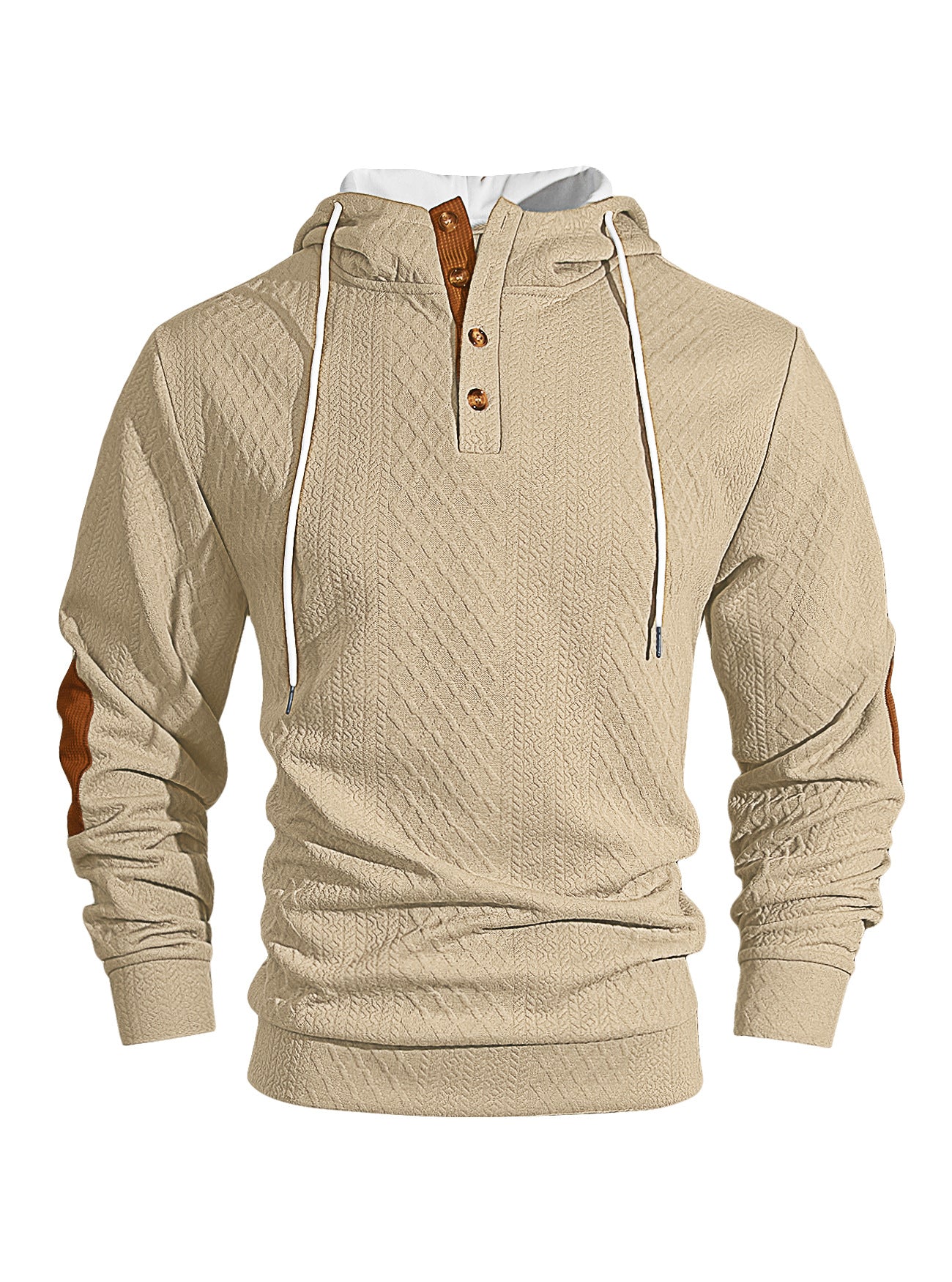 Men’s Jacquard Hooded Pullover Sweatshirt