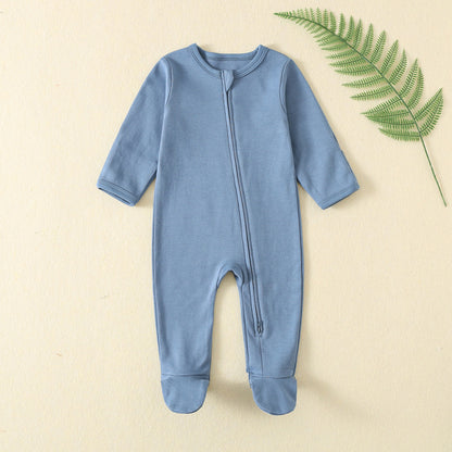 Baby Autumn Winter Long Sleeve Zipper Romper