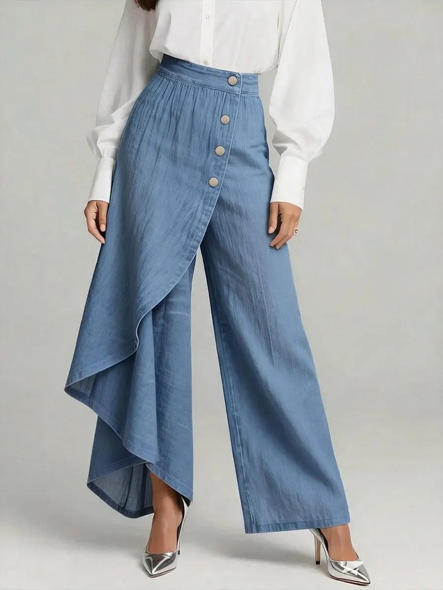Women’s Faux Denim Print Casual Leggings