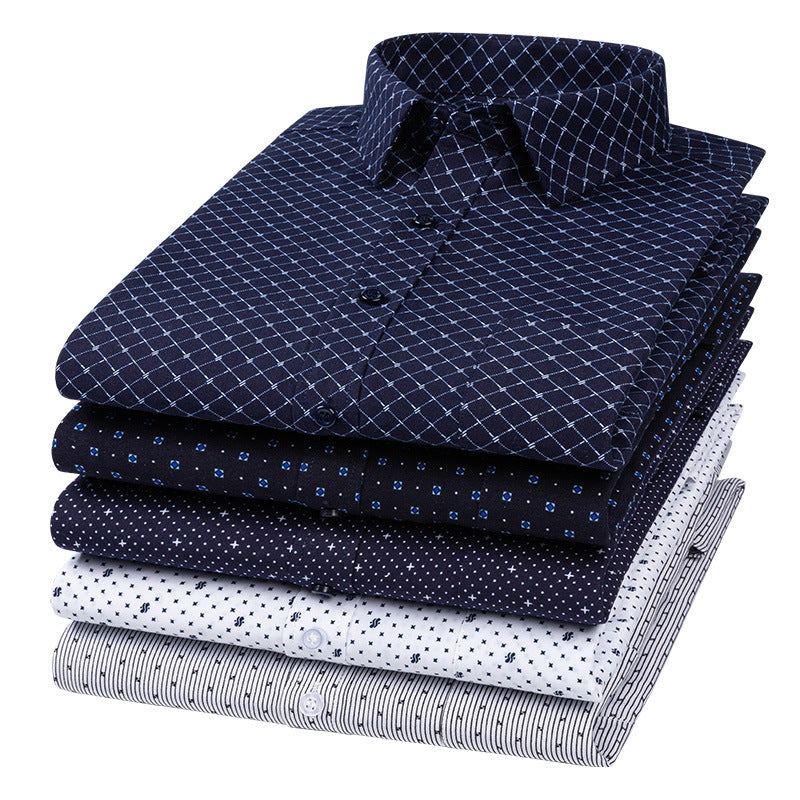Men’s Cotton Plaid Long-Sleeve Casual Shirt