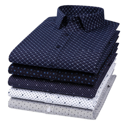 Men’s Cotton Plaid Long-Sleeve Casual Shirt
