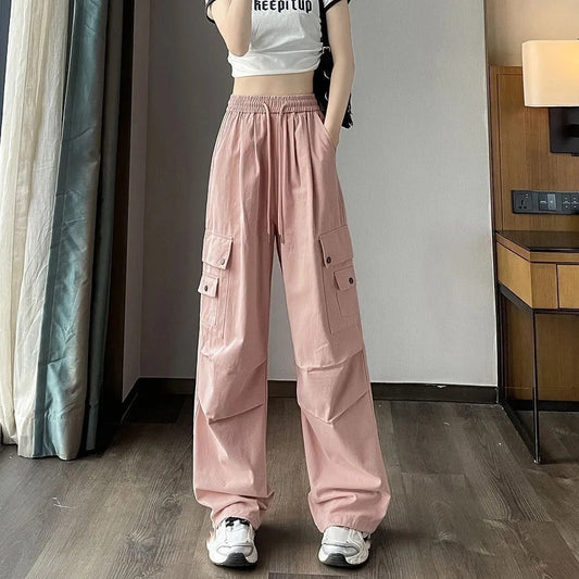 Women’s High-Waist Wide-Leg Parachute Pants