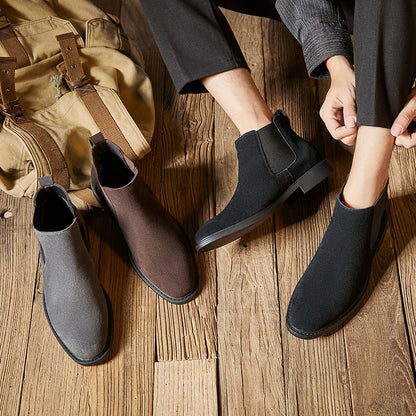 Men’s Suede Chelsea Ankle Boots
