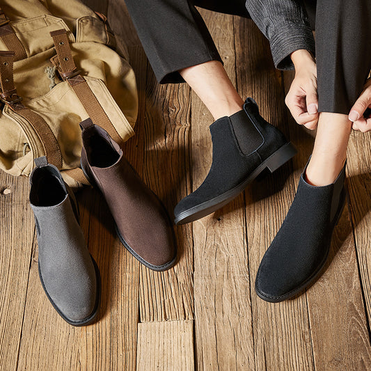 Men’s Suede Chelsea Ankle Boots