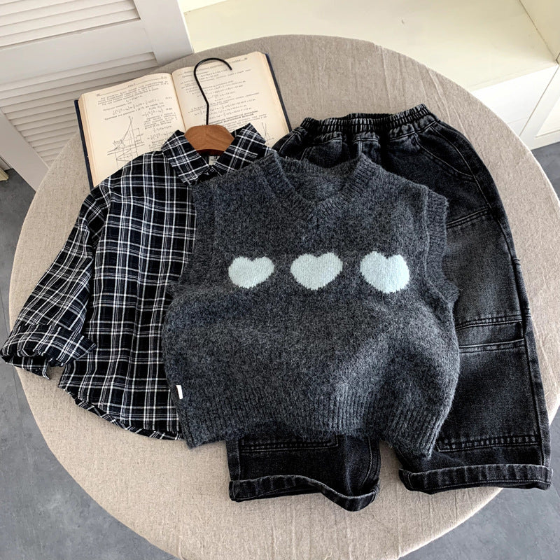 Boys’ Vest, Shirt & Jeans 3-Piece Set