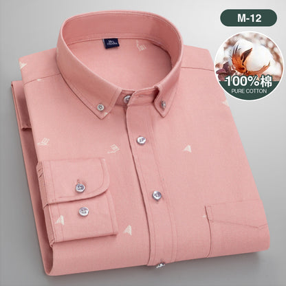 Men’s Cotton Floral Print Long Sleeve Shirt
