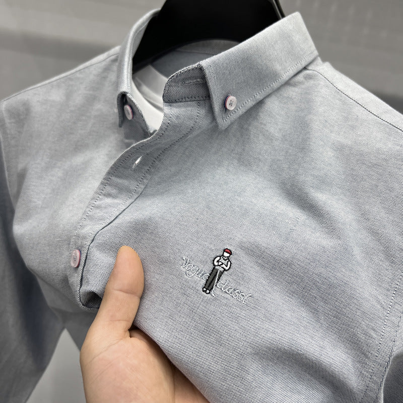 Men’s Premium Cotton Oxford Brushed Business Shirt