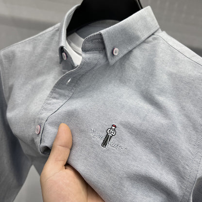 Men’s Premium Cotton Oxford Brushed Business Shirt