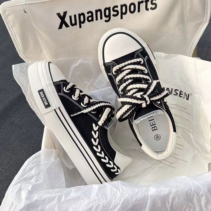 Women’s Thick Sole Canvas Sneakers