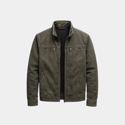 Men’s Retro Stand Collar Bomber Jacket