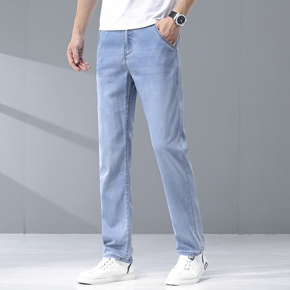 Men’s Lyocell Tencel Cropped Straight Jeans