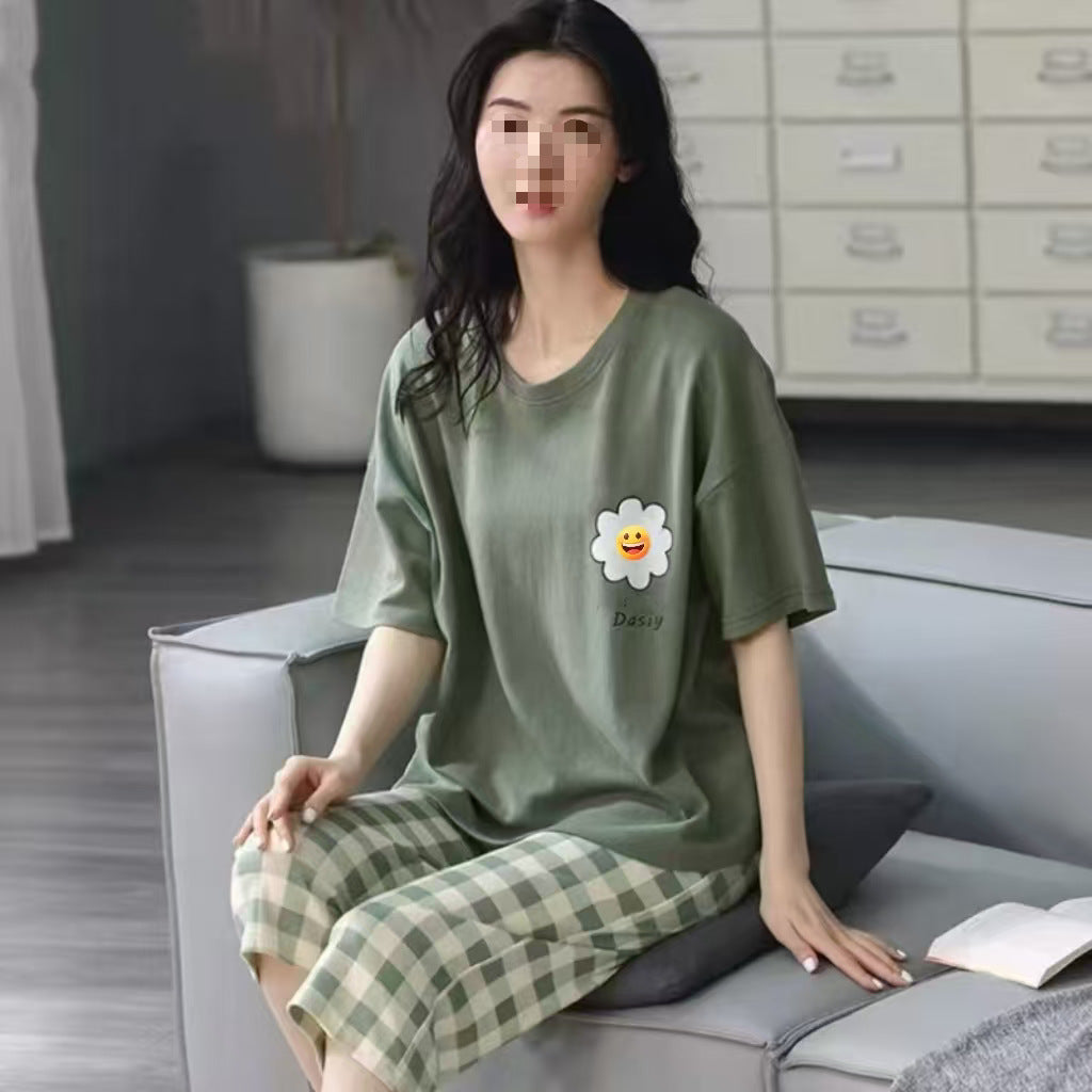Women’s Plus Size Artistic Style Pajama Set