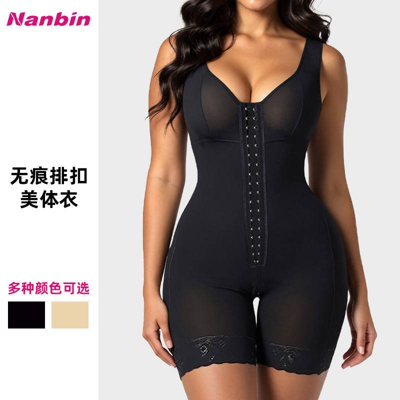 Factory direct sales of shapewear bodysuits, cross-border high-waisted hip-lifting, strong tummy control, one-piece zipper shapewear shapewear