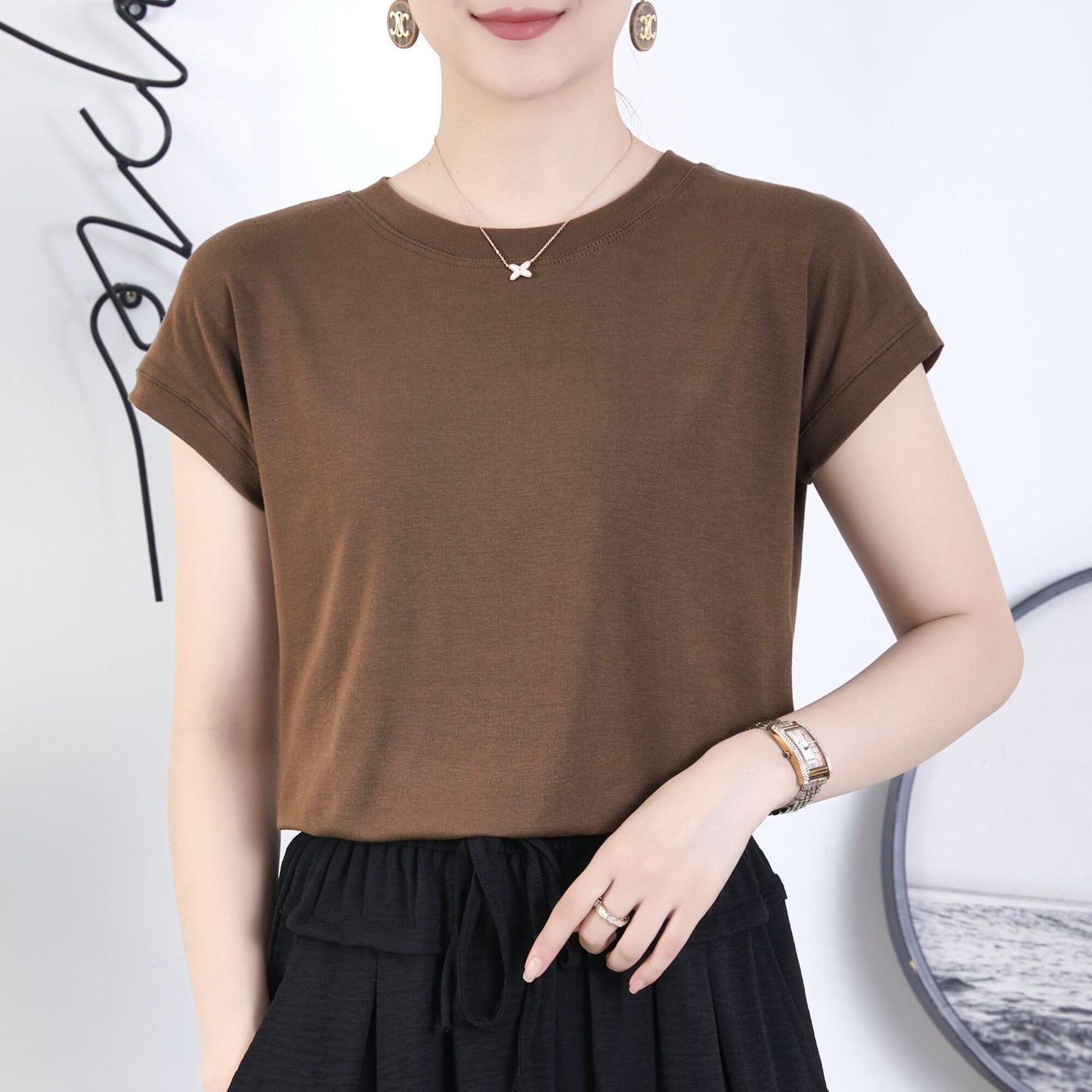 Women’s Bat Sleeve Casual T-Shirt