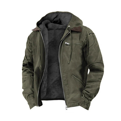 Men’s Fleece-Lined Hooded Pilot Jacket