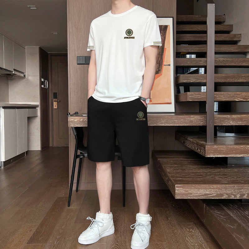 Men’s Ice Silk Short Sleeve Sports Set