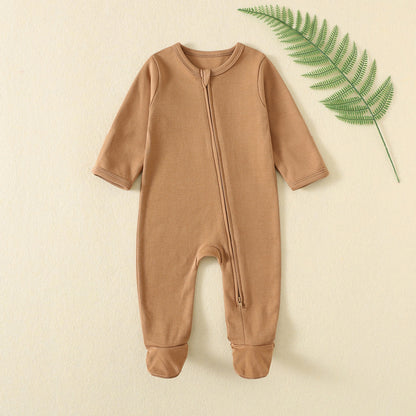 Baby Autumn Winter Long Sleeve Zipper Romper
