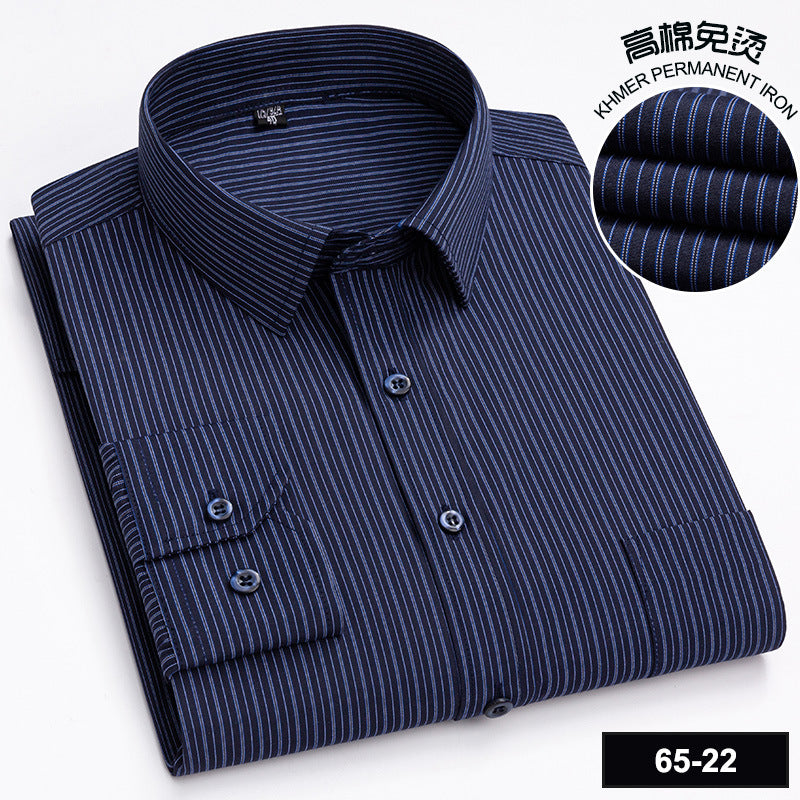 Men’s Cotton Plaid Long-Sleeve Casual Shirt