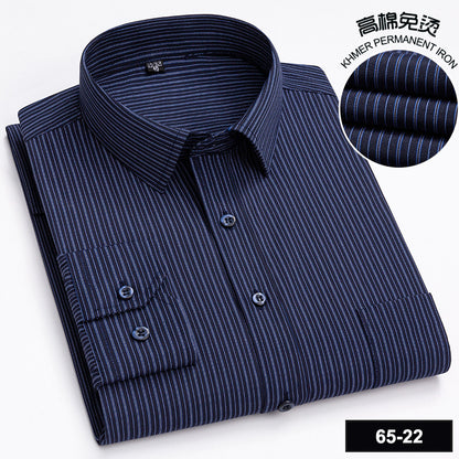 Men’s Cotton Plaid Long-Sleeve Casual Shirt