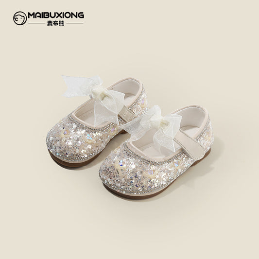 Baby Girls’ Sequin Princess Walking Shoes