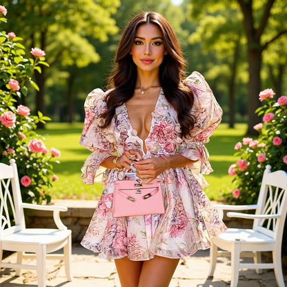 Women’s Floral Chiffon Dress