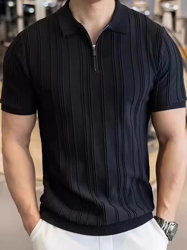 Men’s Half-Zip Knit Polo Shirt