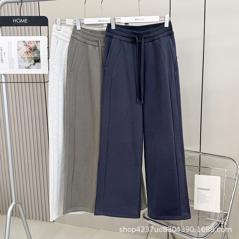 Women’s Fleece-Lined High-Waist Wide-Leg Sweatpants