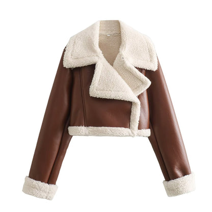 Women’s Faux Fur Moto Jacket