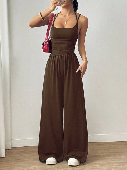 Women’s Strapless Wide-Leg Jumpsuit