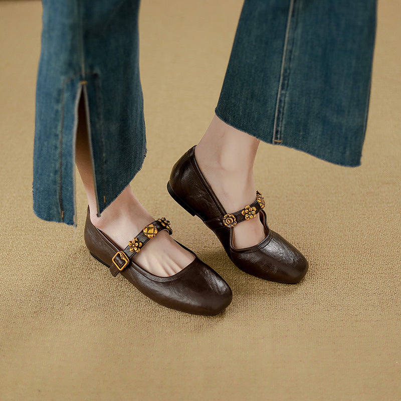 Women’s Soft Leather French Ballet Flats