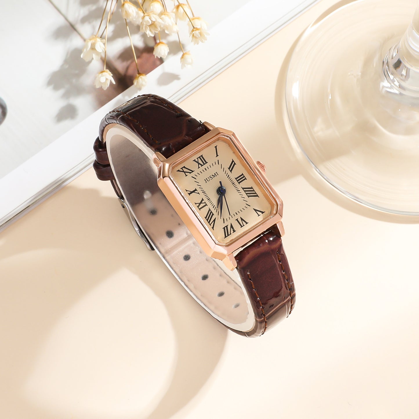 Women’s Roman Dial Square Quartz Watch