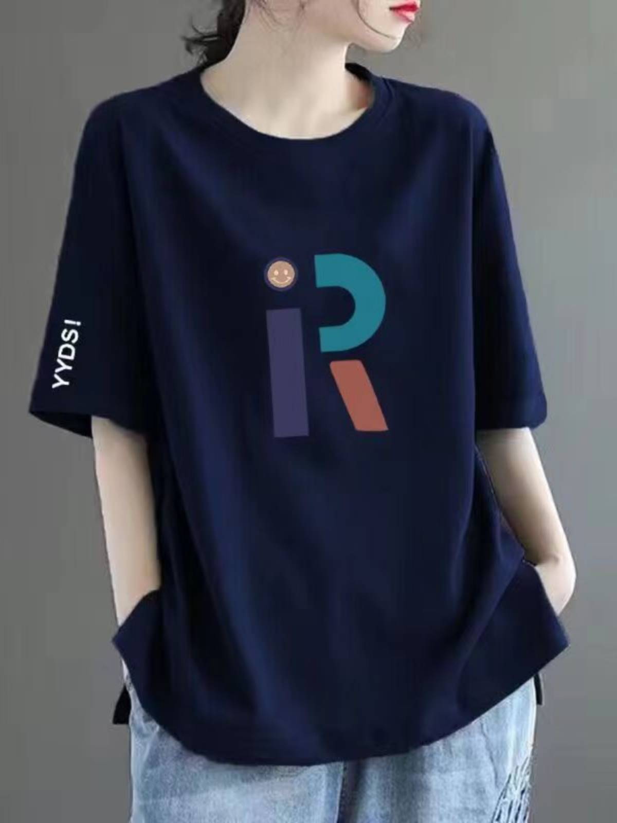 Women’s Printed Loose-Fit Short Sleeve T-Shirt