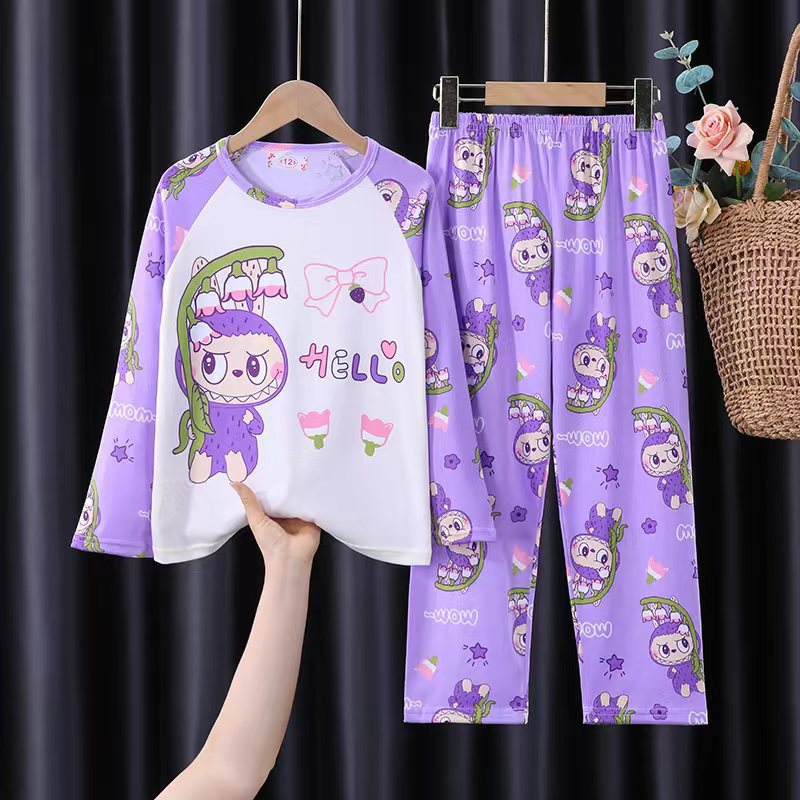 Women’s Double-Sided Milk Silk Cartoon Pajama Set (3-Piece)