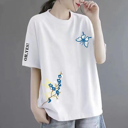 Women’s Printed Loose-Fit Short Sleeve T-Shirt