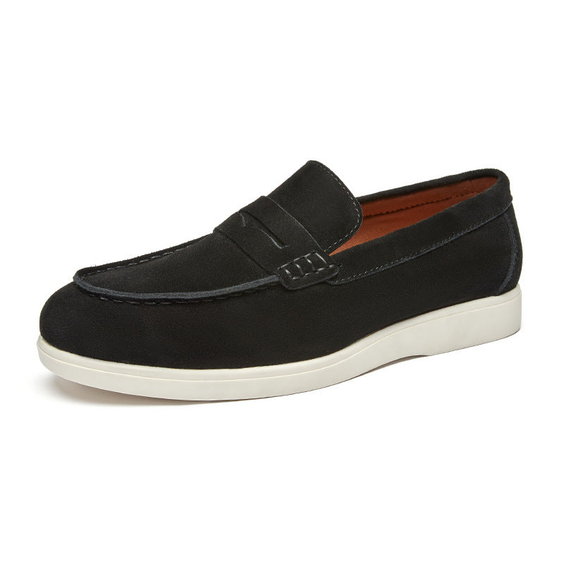 Men’s British Style Suede Slip-On Loafers