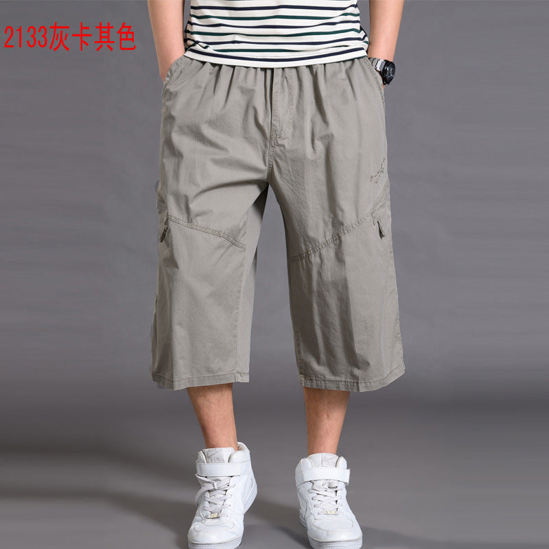 Men’s Loose-Fit 7/8 Cropped Cargo Pants