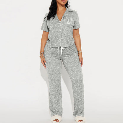 Women’s Embroidered Pajama Set