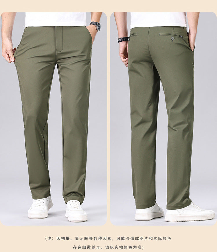Men’s Slim Fit Business Casual Straight-Leg Pants