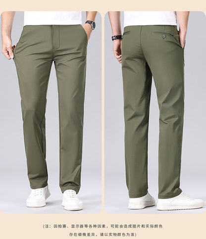Men’s Slim Fit Business Casual Straight-Leg Pants