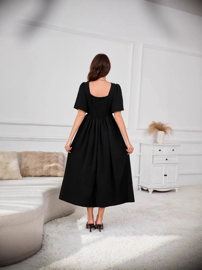 Women’s Square Neck Maternity Maxi Dress