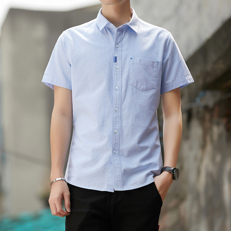Men’s 100% Cotton Short Sleeve Casual Shirt