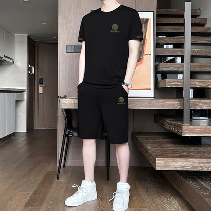 Men’s Ice Silk Short Sleeve Sports Set