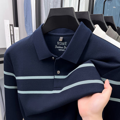 Men’s Long Sleeve Collared Casual T-Shirt