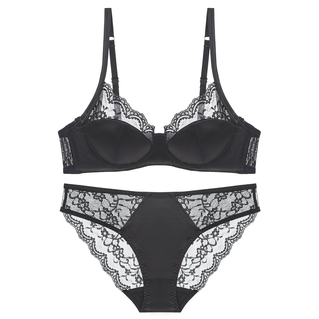 Women’s Seamless Lace Underwire Bra (Plus Size Support)