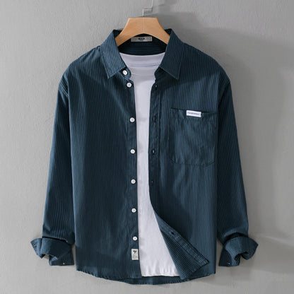 Men’s Striped Long Sleeve Casual Shirt