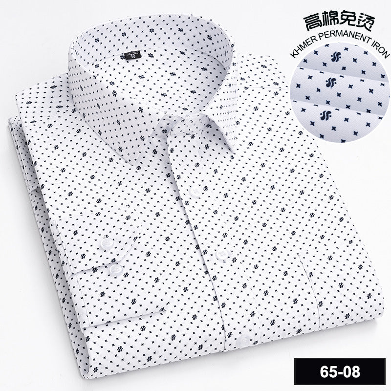 Men’s Cotton Plaid Long-Sleeve Casual Shirt