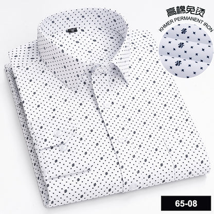 Men’s Cotton Plaid Long-Sleeve Casual Shirt