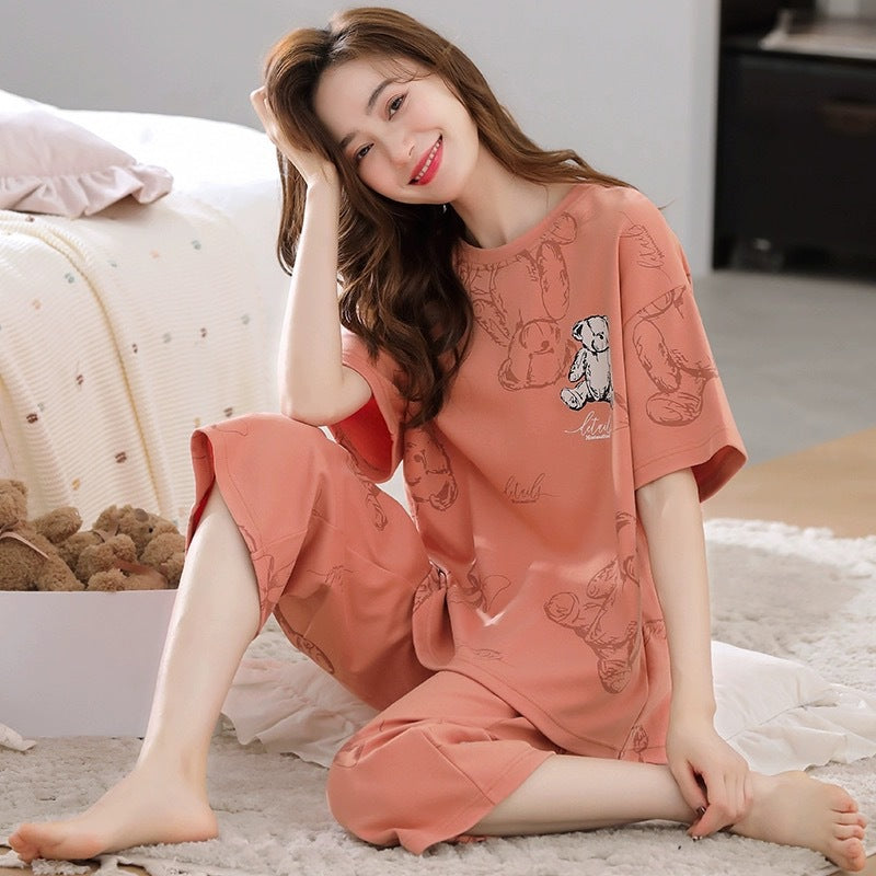 Women’s Plus Size Artistic Style Pajama Set
